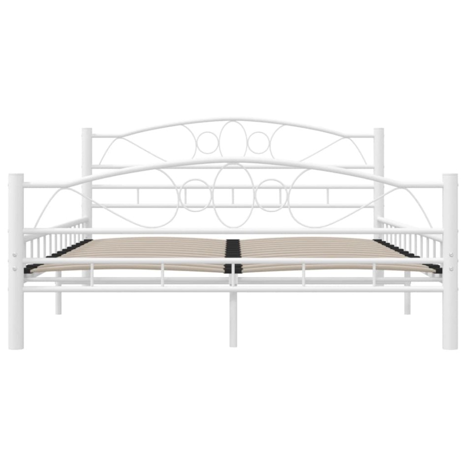 Estructura de cama de metal blanco 140x200