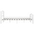Estructura de cama de metal blanco 140x200