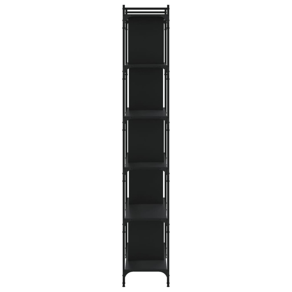 Librería de 6 estantes madera de ingeniería negro 76x32x192