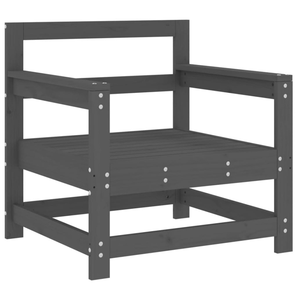 Sillones de jardín con cojines 2 uds madera maciza de pino