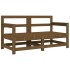 Sillones de jardín cojines 2 uds madera maciza pino marrón