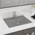 Lavabo de lujo con grifo cerámica 60x46 cm gris