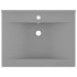 Lavabo de lujo con grifo cerámica 60x46 cm gris