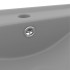 Lavabo de lujo con grifo cerámica 60x46 cm gris