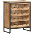 Botellero de madera maciza de mango rugosa 62x33x78,5