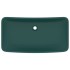 Lavabo rectangular de lujo cerámica verde oscuro mate