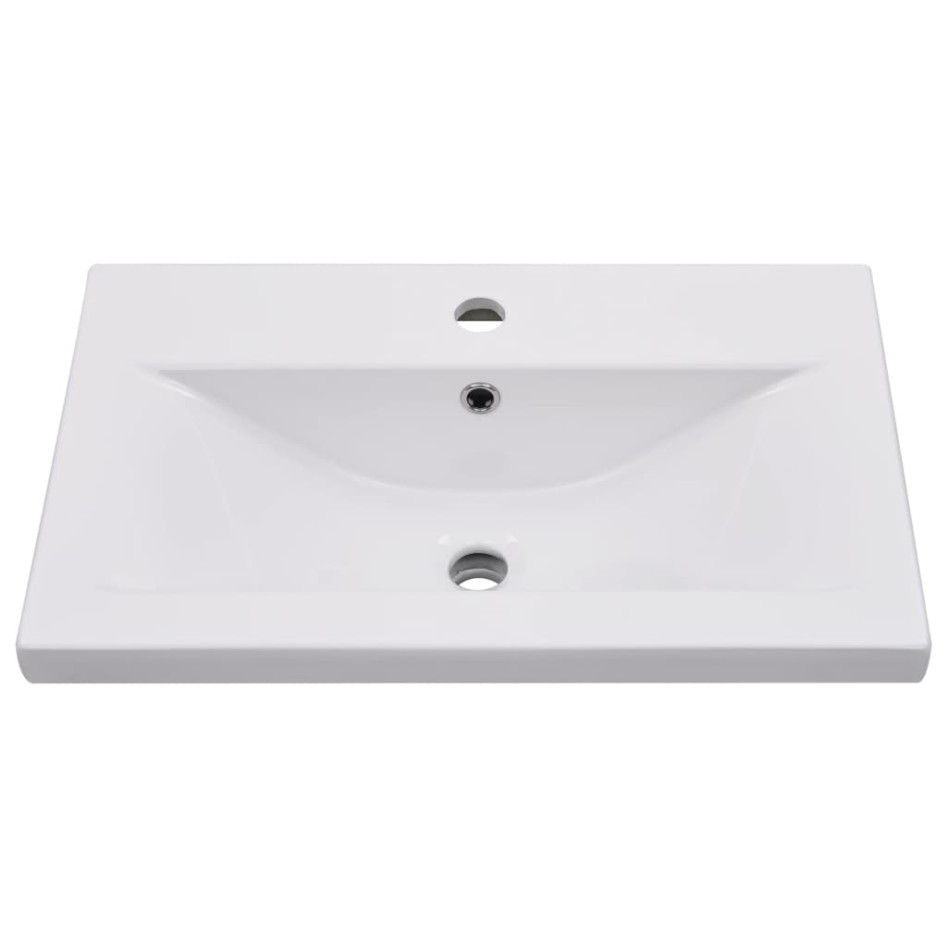 Lavabo encastrado de cerámica blanco 61x39,5x18,5