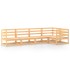 Juego de muebles de jardín 5 piezas madera maciza de