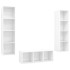 Juego de muebles de salón 3 pzs madera ingeniería blanco
