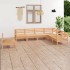 Juego de muebles de jardín 7 piezas madera maciza de