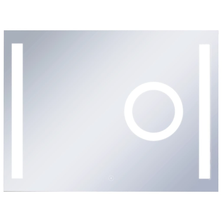 Espejo de pared de baño con LED y sensor táctil 80x60