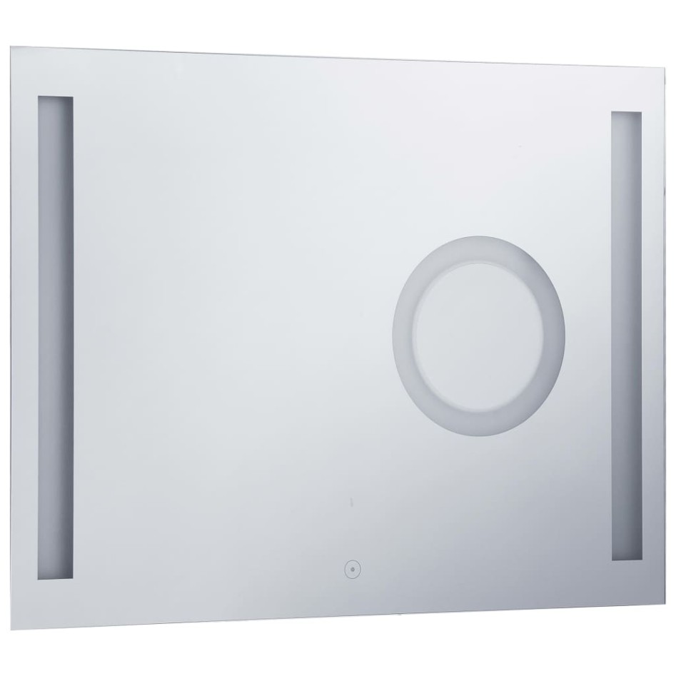 Espejo de pared de baño con LED y sensor táctil 80x60