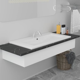 Lavabo encastrado de cerámica blanco 91x39,5x18,5