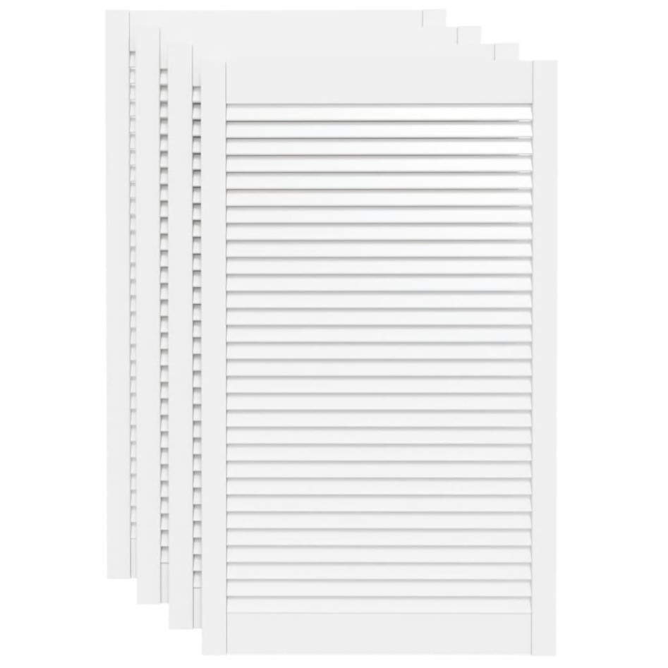 Puerta de armario lamas 4 uds madera pino blanco 99,3x59,4