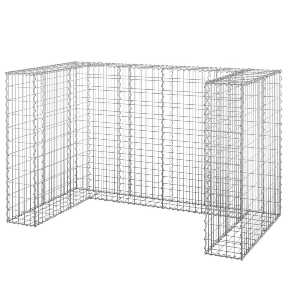 Muro gaviones para contenedor basura galvanizado 180x100x110