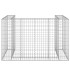 Muro gaviones para contenedor basura galvanizado 180x100x110