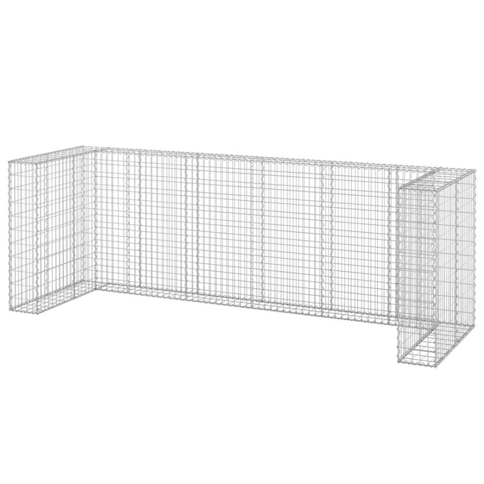 Muro gaviones para contenedor basura galvanizado 325x100x110