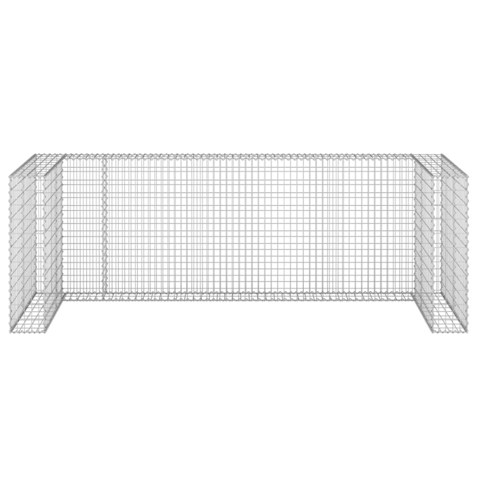 Muro gaviones para contenedor basura galvanizado 325x100x110