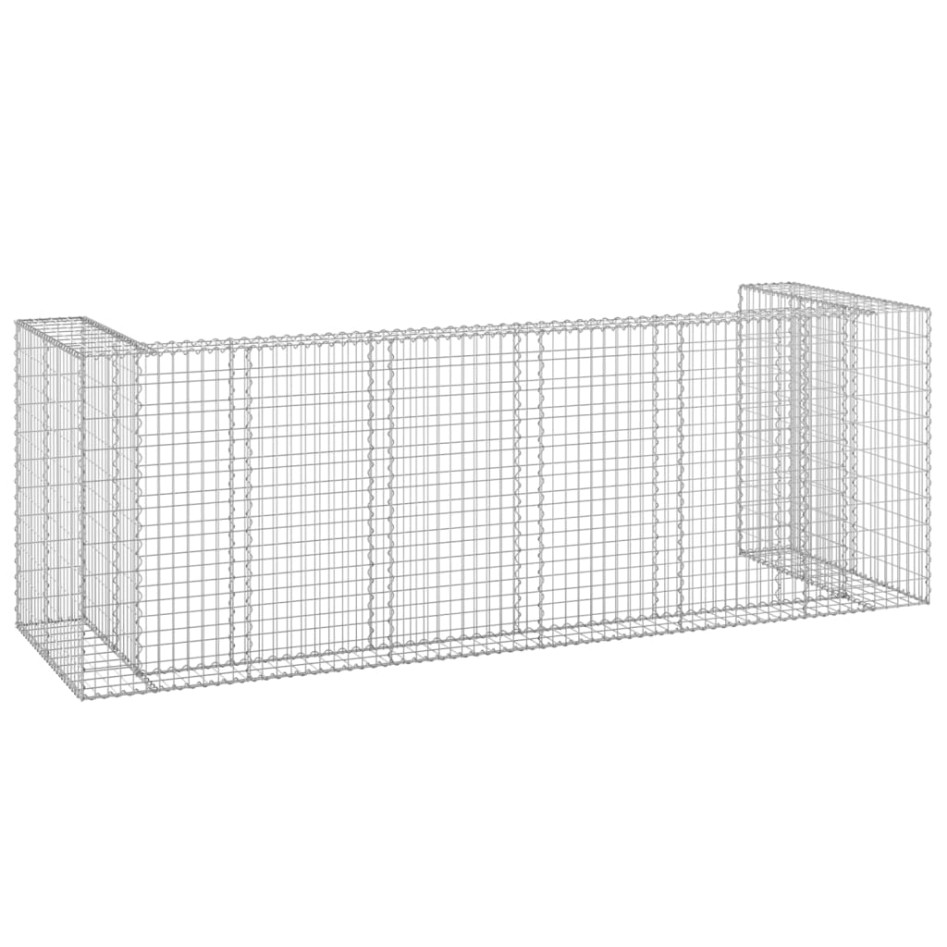 Muro gaviones para contenedor basura galvanizado 325x100x110