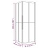 Cabina de ducha a rayas ESG negra 70x70x180