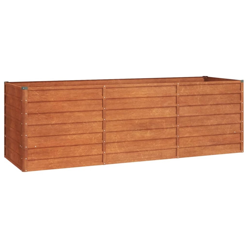 Arriate oxidado de acero corten 240x80x77
