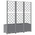 Jardinera con enrejado PP gris claro 120x40x136