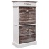 Mueble zapatero de madera de Paulownia marrón 50x28x98