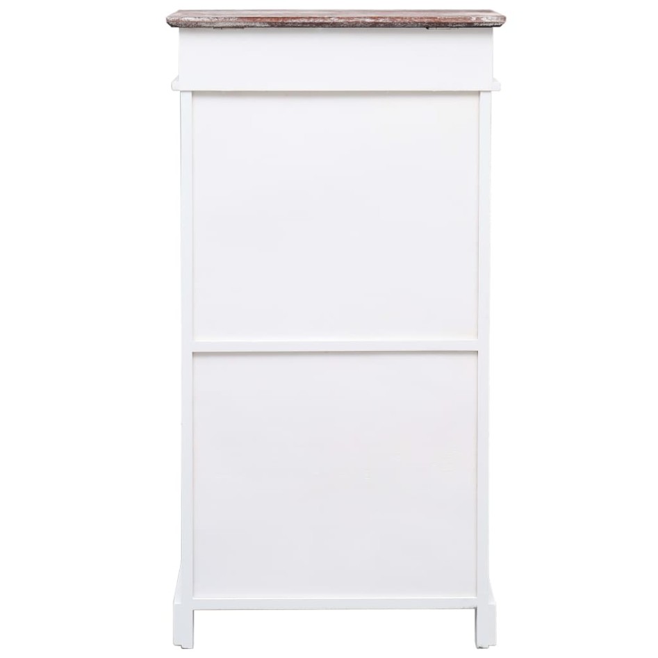 Mueble zapatero de madera de Paulownia marrón 50x28x98