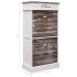 Mueble zapatero de madera de Paulownia marrón 50x28x98