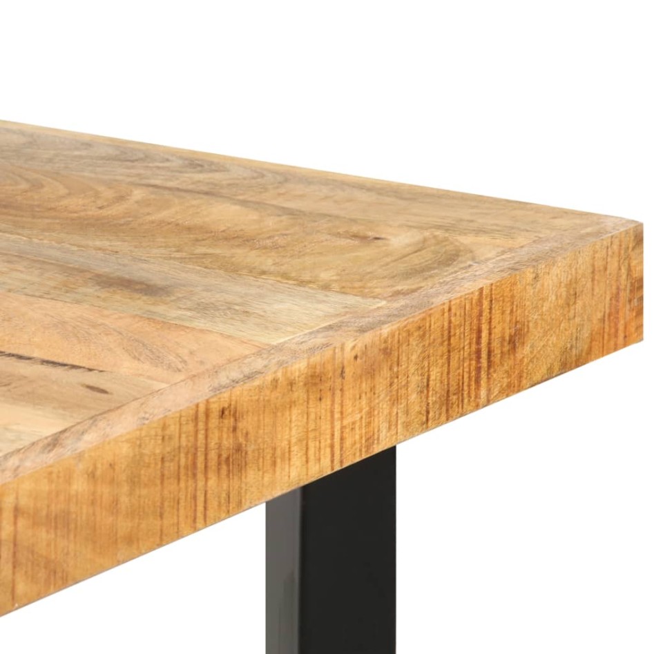 Mesa de bar madera maciza de mango rugosa 180x70x107