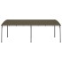 Toldo parasol de jardín gris taupe 6x3x2,55