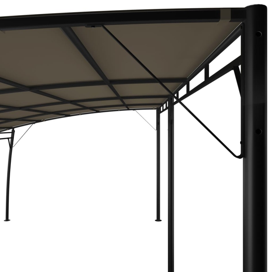 Toldo parasol de jardín gris taupe 6x3x2,55