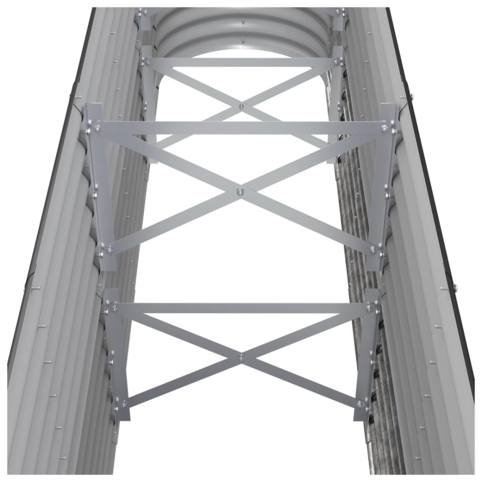 Jardinera arriate acero recubierto polvo antracita 260x40x68