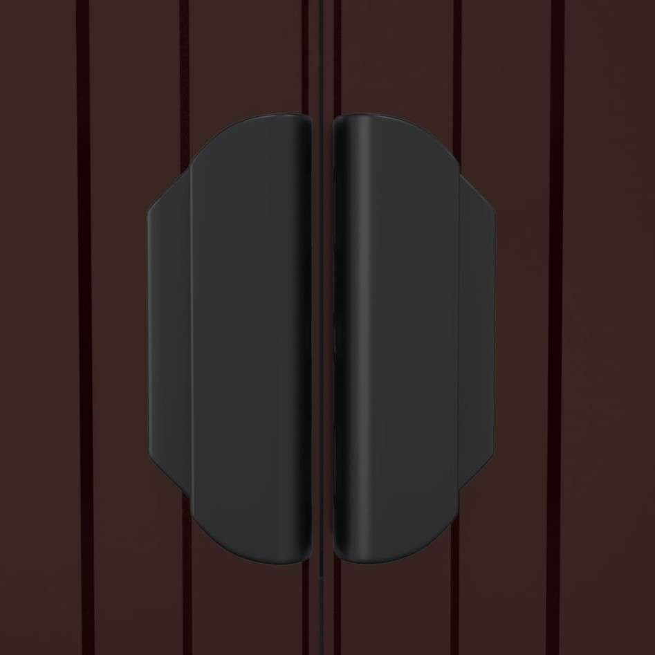 Cobertizo jardín acero galvanizado marrón oscuro 192x108x223