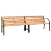 Banco doble de jardín madera maciza de abeto 225 cm