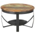 Mesa de centro de madera maciza reciclada Ø68x43