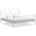 Estructura de cama de metal blanca 200x200
