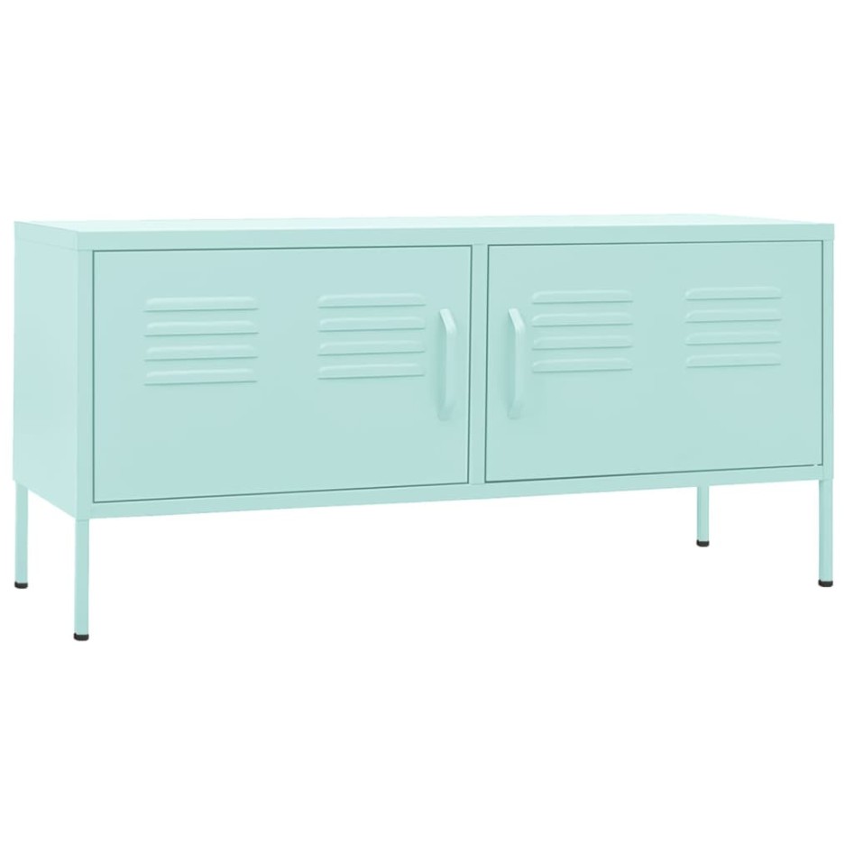 Mueble para TV de acero verde menta 105x35x50