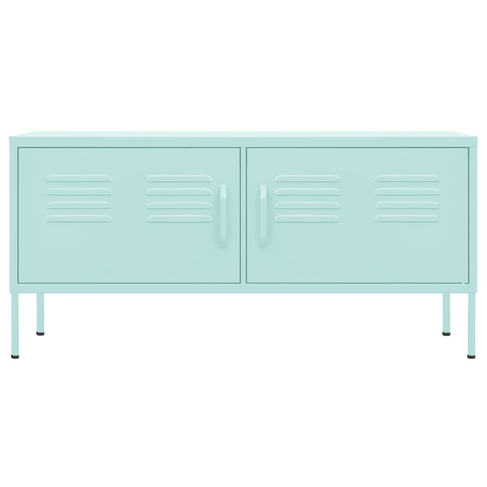 Mueble para TV de acero verde menta 105x35x50