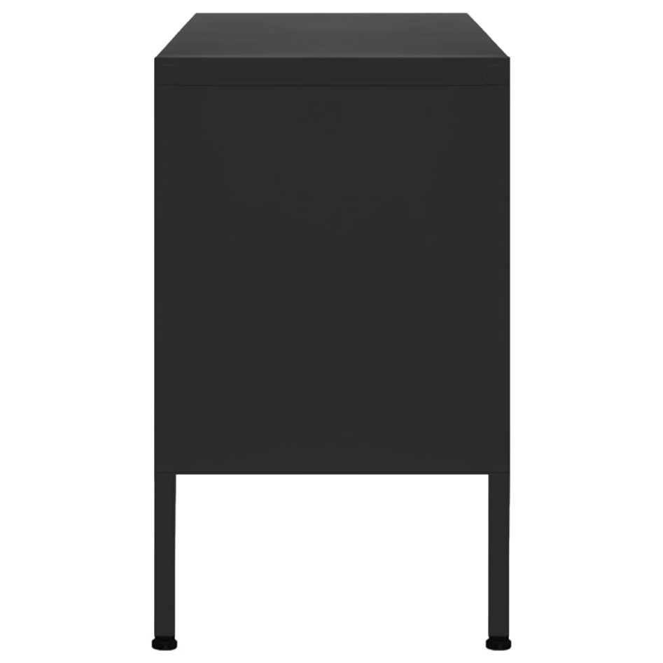 Mueble para TV de acero negro 105x35x50