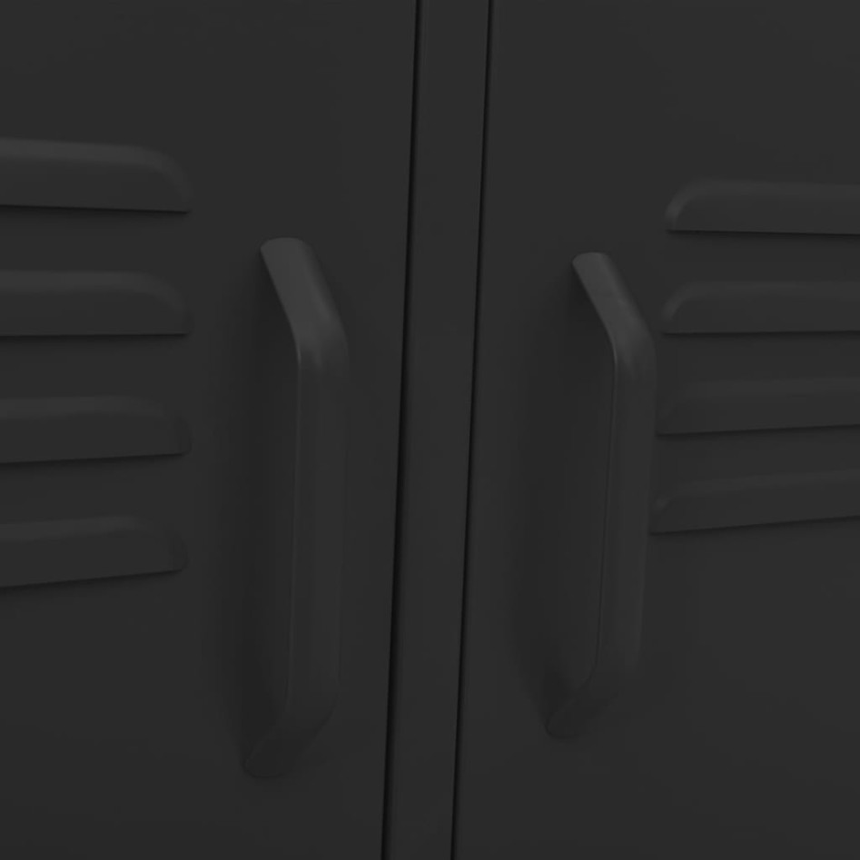 Mueble para TV de acero negro 105x35x50