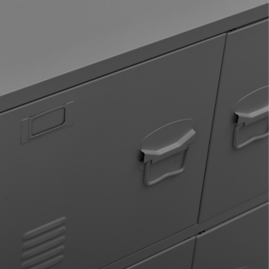 Baúl de almacenaje industrial acero antracita 75x40x80