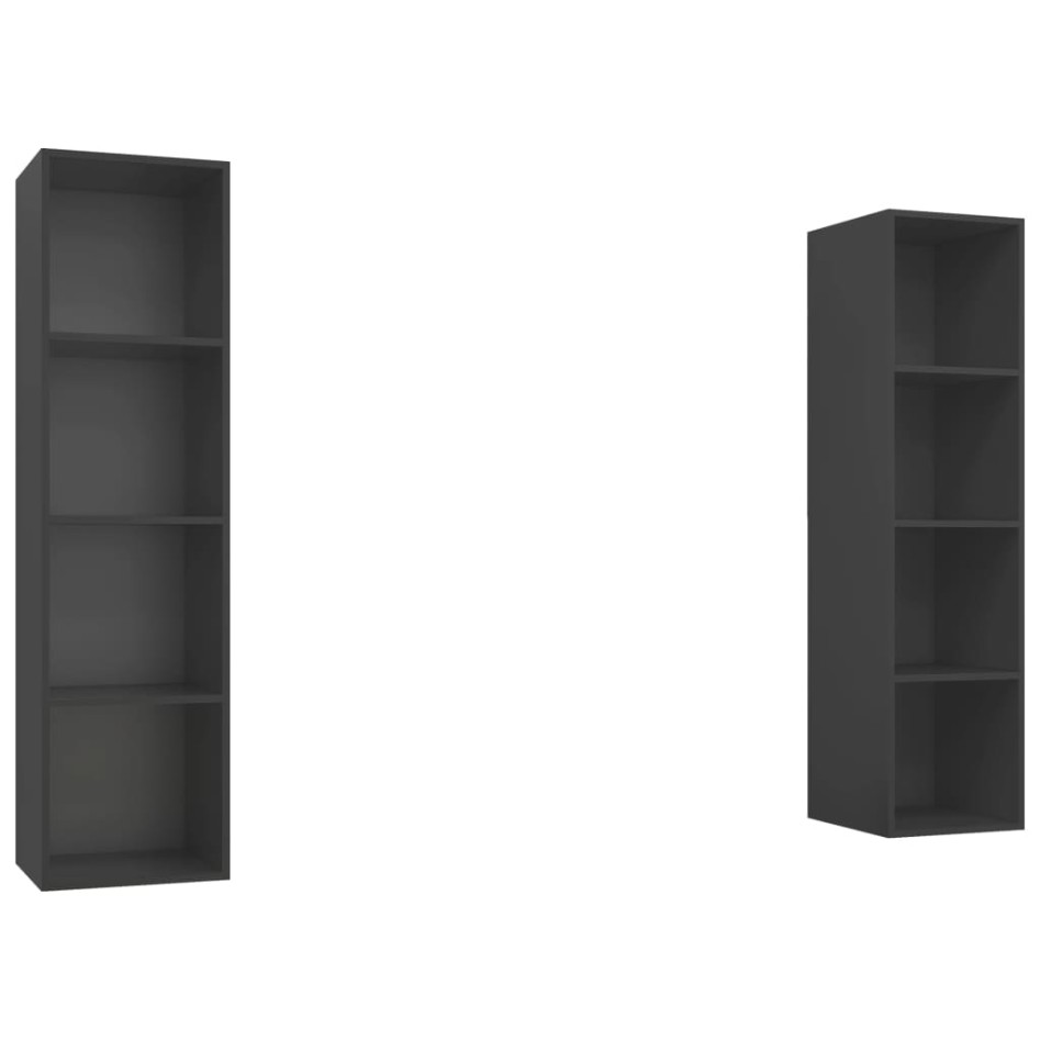 Muebles de salón de pared 2 piezas madera de ingeniería