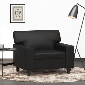 Sillón cuero sintético negro 60