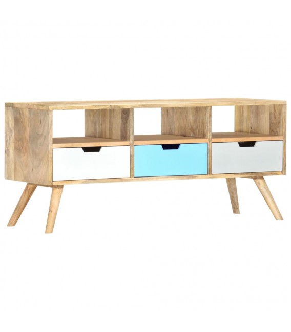 Mueble para TV de madera maciza de mango tricolor