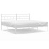 Estructura de cama con cabecero metal blanca 200x200