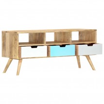 Mueble para TV de madera maciza de mango tricolor