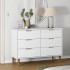Mesita de noche MOLDE madera maciza de pino blanca 113x40x80