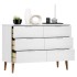 Mesita de noche MOLDE madera maciza de pino blanca 113x40x80