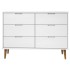 Mesita de noche MOLDE madera maciza de pino blanca 113x40x80